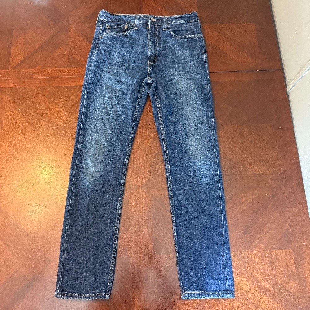 Levi's 522 Slim Taper Mens Jeans W31 L32 Stretch Blue Denim‎ Medium Wash